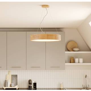 Hængelampe Kerio Envostar, dæmpbar, Stue/spisestue, Træ, Moderne