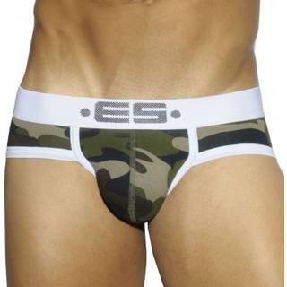 ES Collection Camouflage Basic Brief - Green