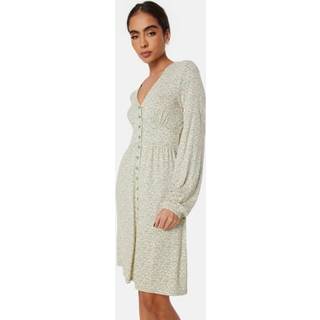 V-neck Short Button Dress