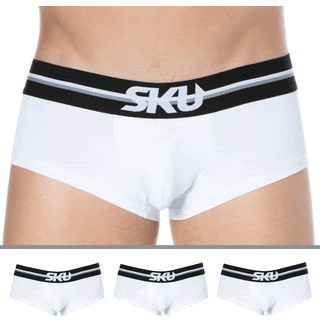 SKU 3-Pack First Cotton Trunks - White