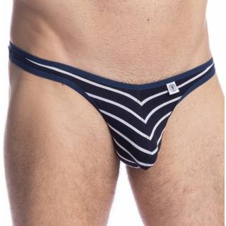 L'Homme invisible Querelle de Brest Bikini Thong - Navy - White S