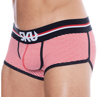 SKU Striped Cotton Trunks - Red - White