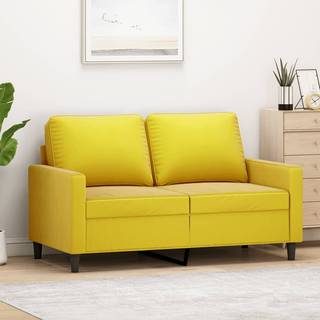 2-personers sofa 120 cm fløjl gul