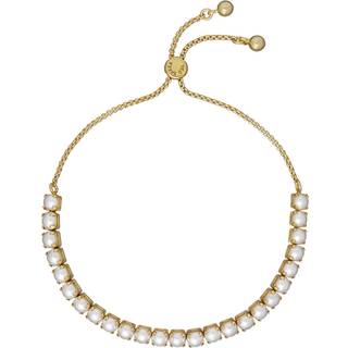 Ted Baker Perrmel Gold Icon Pearl Tennis Slide Bracelet - Adjustable