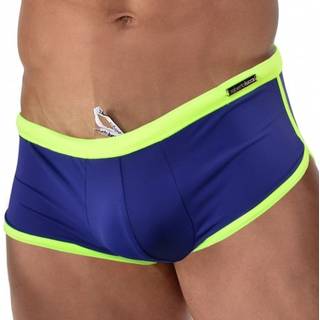 Roberto Lucca Swim Trunks - Navy - Neon Yellow