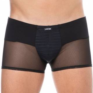 Lookme Striped Microfiber Trunks - Black