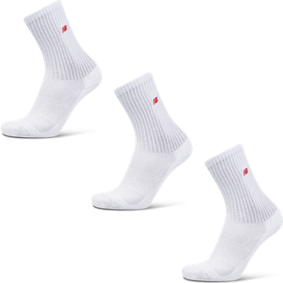 New Balance New Balance White NB Patch Logo Crew Socks 3 Pack