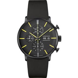 Junghans 27/4473.02 Herrenuhr Form A Chronoscope Schwarz/Gelb