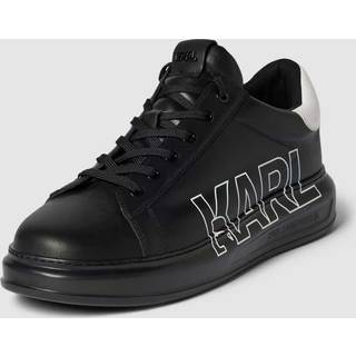 KARL LAGERFELD Herren Sneaker schwarz Glattleder