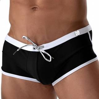 Roberto Lucca Swim Trunks - Black - White