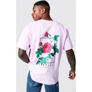 Mens Light Pink Oversized Virtues Graphic T-shirt