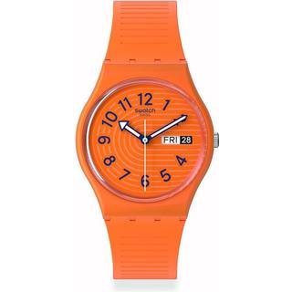 Swatch Trendy Lines In Sienna Orange Dial Unisex Watch SO28O703