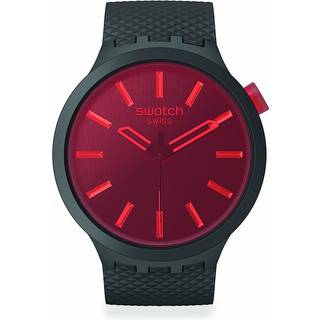 Swatch Big Bold Midnight Mode Red Dial Men’s Watch SB05B111