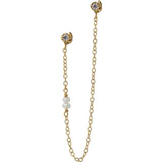 Twin Flow Ørering, Gold Plated
