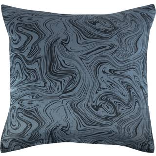 Pudebetræk 60x63 cm - 100% Blødt bomuldssatin - Marble dark blue - Fra By Night