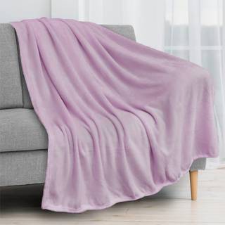 Pavilia let lilla fleece kast tæppe til sofa lavendel lilac blød fuzzy flanel kast til sofa luksus plys mikrofiber seng tæppe hyggeligt hjem deko