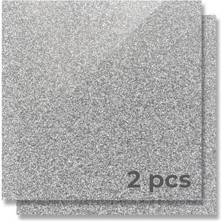 xTool 3mm Akryl Sølv Glitter 30x30 - 2stk