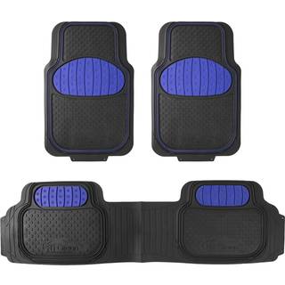 FH Group Heavy -Duty Rubber Car Floor Mats - Universal Fit Trimmable Climaproof - For Sedans SUVs Trucks - Blue