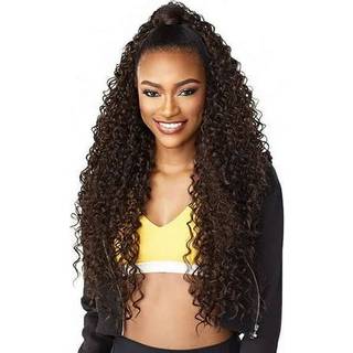 Sensationnel Instant Updown Halfwig Pony - IUD 10 4 Style in 1 Half Wig og Pony Drawstring (4 Medbrown)