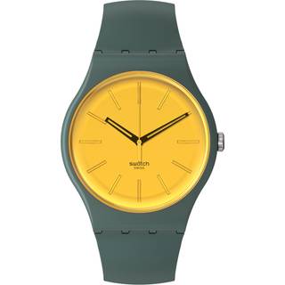 Swatch Gold In The Garden Gold Dial Unisex Watch SO29G103