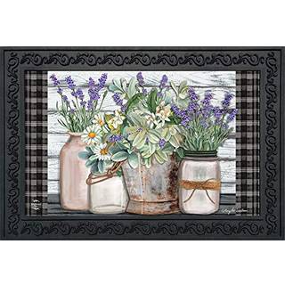 Briarwood Lane Farmhouse Flowers Spring Doormat Rustic Floral Indoor Outdoor 30 """" X 18 """"