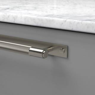 Cross greb i rustfrit stål med bagplade og diamond cut mønster • Buster + Punch