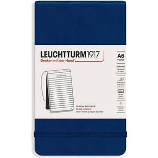 Leuchtturm1917-Pocket Notepad A6-184 styrede mikro-perforerede sider Navy