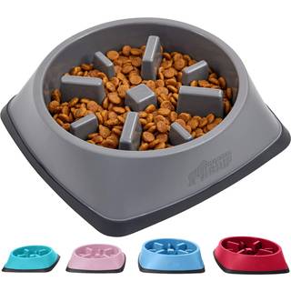 Gorilla greb 100% bpa gratis langsom feeder kat og hunde sk?l bremser k?ledyr, der spiser forhindrer overspisende hvalpetr?ning store sm? racer s