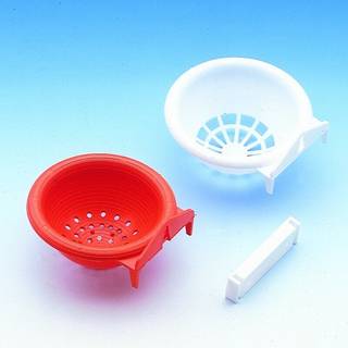 Plastikrede 10cm, hvid - Ø 12 cm - Orange