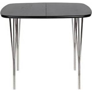 Haslev Symphony 86 Spisebord 90x90 Cm bejdset Egetræ / Krom - Spisebord & Barbord bejdset Eg Sort - SYMH86-EGSB-SP00CR74