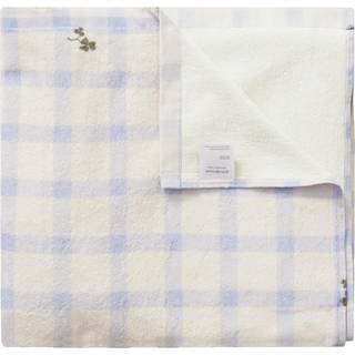 Garbo&Friends Gingham Sorrel Blue Terry badehåndklæde 100x150 cm