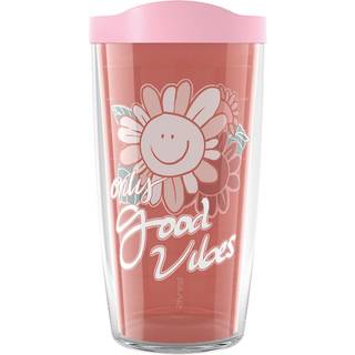 Tervis kun gode vibber blomster fremstillet i USA dobbeltv?gget isoleret tumbler rejsekop holder drikkevarer koldt og varmt 16oz klassiker