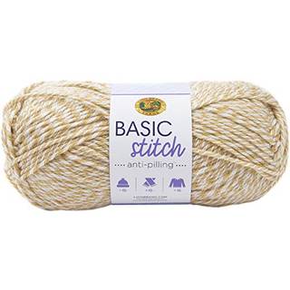 Lion Brand Yarn Company Yarn Basic Stitch En solbrun/hvid