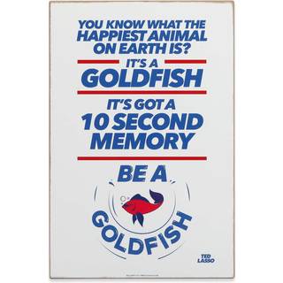 Open road -m?rker Ted Lasso v?re en guldfisk Wall Decor - Funny Ted Lasso -tegn til Man Cave Office eller sovev?relse