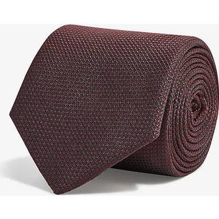 Reiss Reiss Burgundy Ceremony Textured Silk Blend Tie