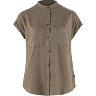 Fjällräven Women's Övik Hemp Shirt S/S Skjorte Damer størrelse S farve grå