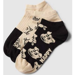 3-Pack Low Socks | Fun Pet Socks for Dogs - Black, White - 36-40