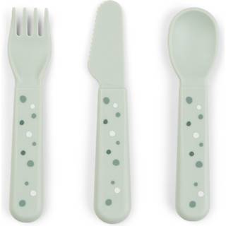 Done by Deer Foodie-bestiksæt Happy dots Green