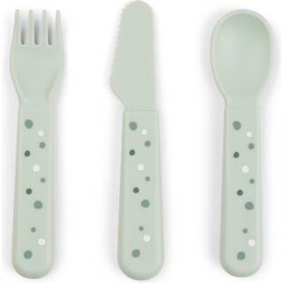 Done by Deer Foodie-bestiksæt Happy dots Green