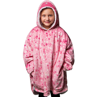 Bare hjemme -sherpa fleece b?rbart t?ppe - overdimensioneret b?rbar t?ppe h?ttetr?je - ungdomsst?rrelse - varm & hyggelig - bl?dt t?ppe - behagel