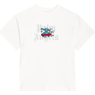Palm Angels Kids Logo cotton jersey T-shirt - white - Y 4