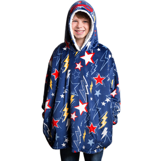 Bare hjemme -sherpa fleece b?rbart t?ppe - overdimensioneret b?rbar t?ppe h?ttetr?je - ungdomsst?rrelse - varm & hyggelig - bl?dt t?ppe - behagel