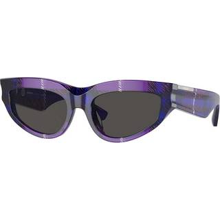 Burberry BE4425U 411387 55 Solbriller Kvinder Purple - Violet Checkered - 55mm