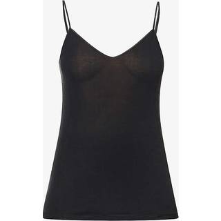 HANRO Spaghetti Top - Pure Silk 0019 Black Large
