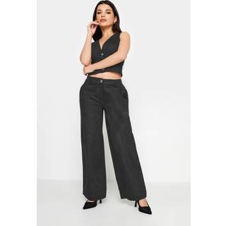 PixieGirl Petite PixieGirl Petite Black Twill Wide Leg 100% Cotton Trousers