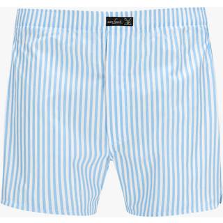 van Laack Herren Boxershorts blau Reine Baumwolle Gestreift