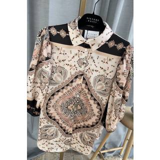 SisterS Point - Ella-sh40 - Bluser og skjorter til kvinder - Black Paisley - M