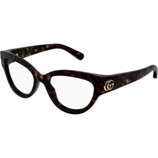 Gucci Kvinde Gucci GG1598O 002 Optiske stel Injiceret Havana Transparent Cat Eye