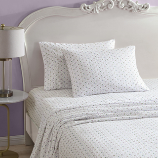 Betsey Johnson - Full Sheets Soft & Lightweight Bedding Fade & Wrinkle Resistant (Pretty Floral Ditsy Purple Full)
