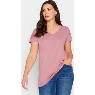 Lts Premium Tall Pink Vneck Tshirt 16 Lts | Tall Women's T-Shirts